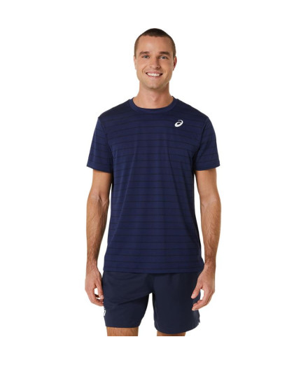 Camiseta by Tênis ASICS Court Stripe Homem Marino
