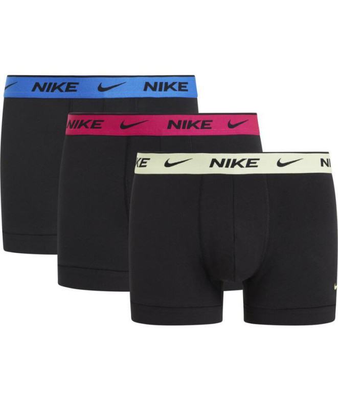 Cuecas Nike Homem Baú 3Pk Preto/Azul/Rosa