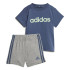 Conjunto adidas I Lin Co Set Infantil Azul/Cinza
