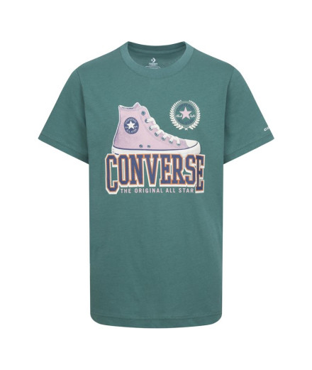 Camiseta Converse Script Sneaker Gfx Sse Menino Verde