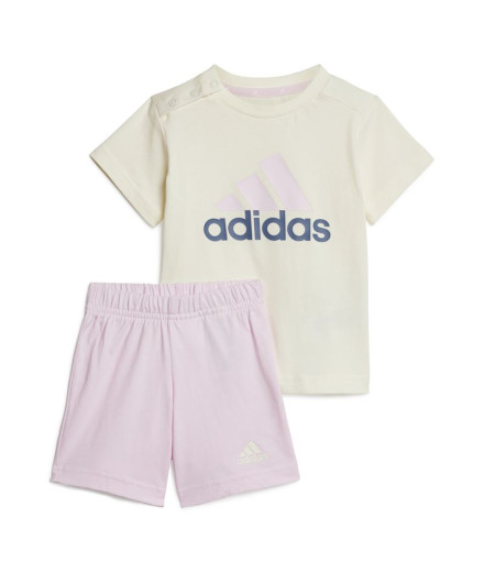 Conjunto adidas Bl Cotton Set Infantil Rosa
