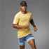 Camiseta de Running adidas Own The Run 3 Bands Homem Amarelo