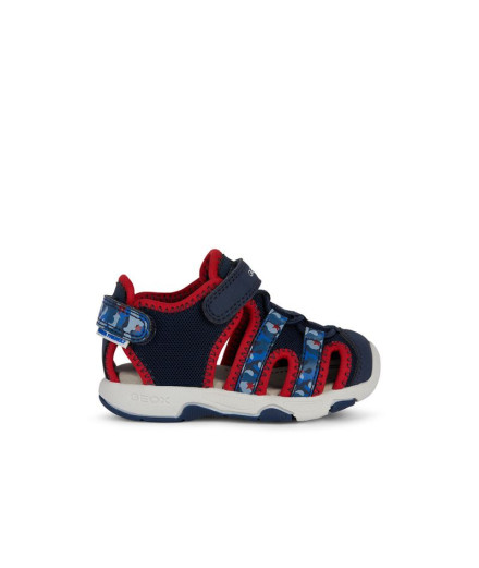 Sandálias Geox Multy Menino Azul/Vermelho