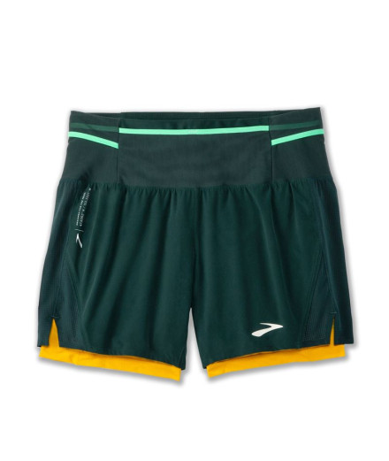 Calça from Running Brooks High Point 5" 2-in-1 Homem Verde