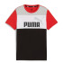 Camiseta Puma ESS BLOCK Preto/Vermelho Infantil