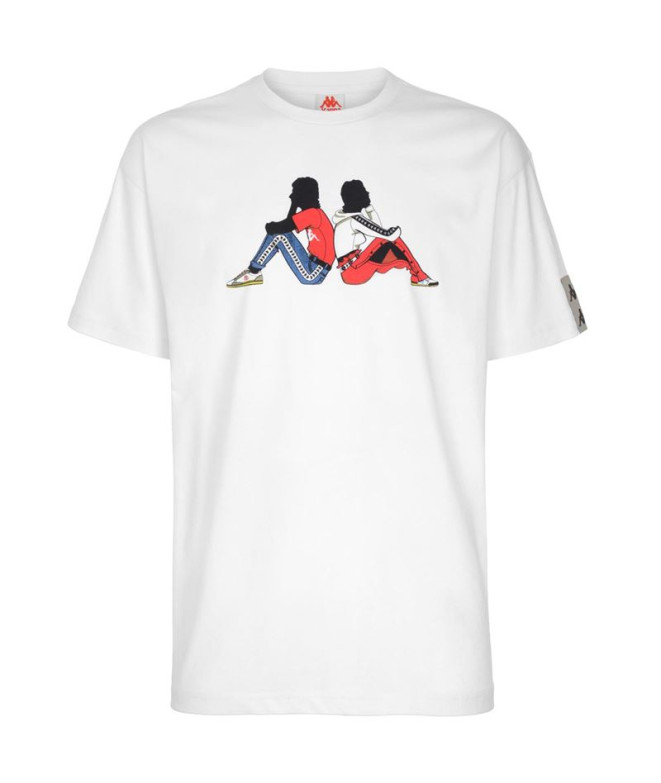 Camiseta de fitness Kappa 222 Banda pop branca