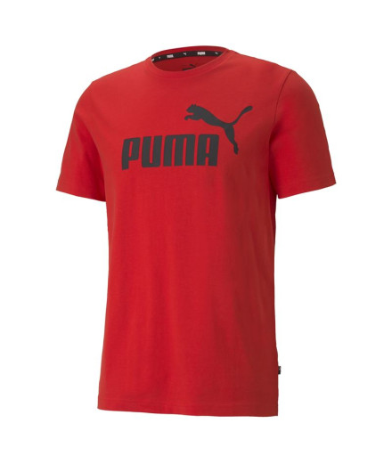 Camiseta Homem Puma Essentials Logo Vermelho