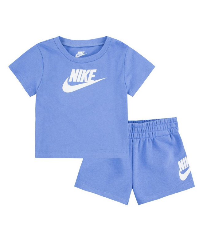 Conjunto Nike Club & Short Set Infantil Lilás