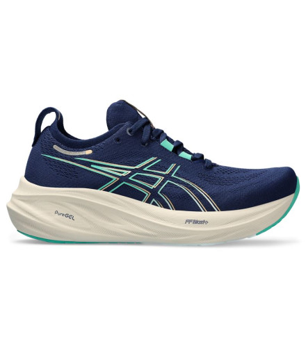Sapatilhas de Running ASICS Gel-Nimbus 26 Mulher Azul/Verde