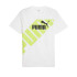 Camiseta Puma POWER Graphic Branco Amarelo Homem