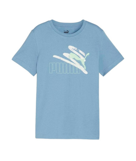 Camiseta Infantil Puma Essentials+ AB Azul verão