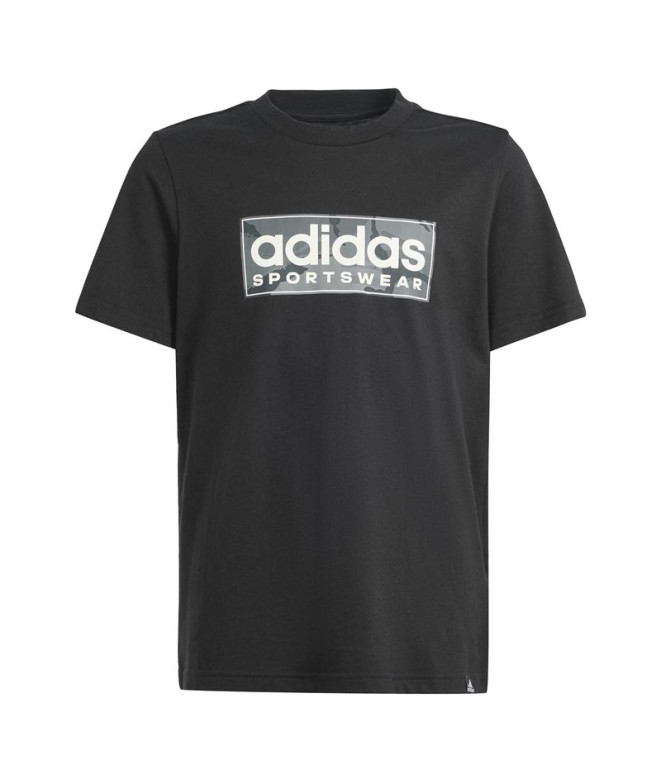 Camiseta adidas B Camo Lin Menino Preto