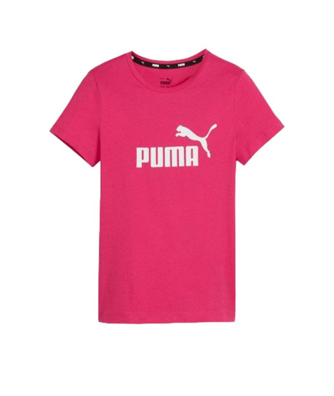 Camiseta Infantil Puma Essentials Fúcsia