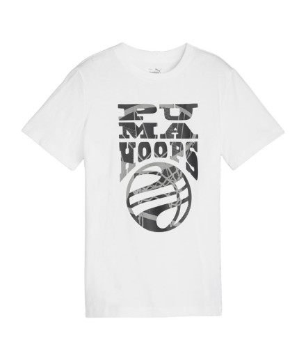 Camiseta Puma Basketball Blueprint Branco Infantil