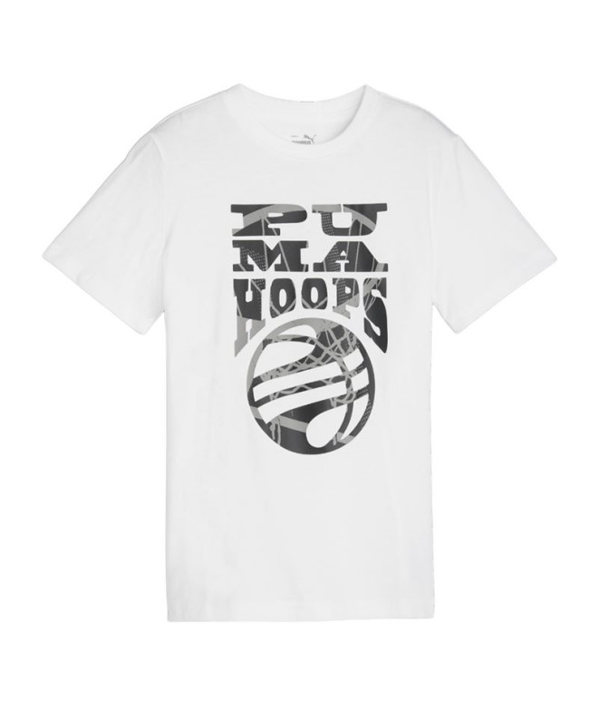 Camiseta Puma Basketball Blueprint Branco Infantil