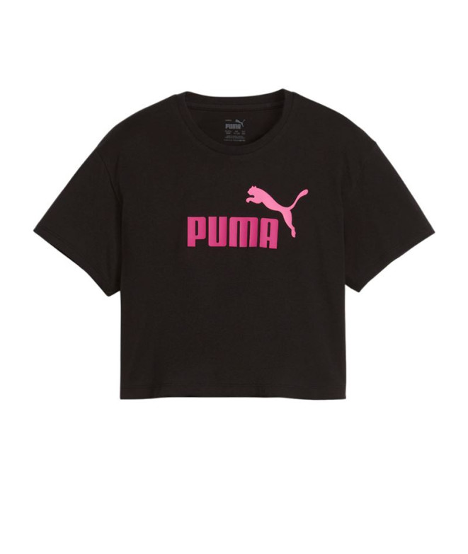 Camiseta Puma Girls Cropped Preto Infantil