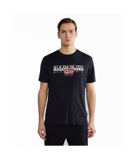 Camiseta Napapijri S-Aylmer Preto 041 Homem