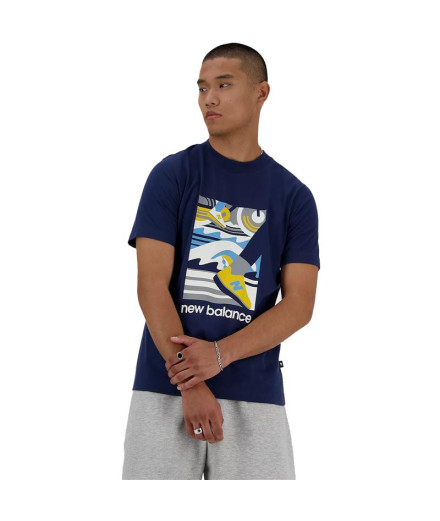 Camiseta New Balance Homem Sport Essentials Triathlon Azul