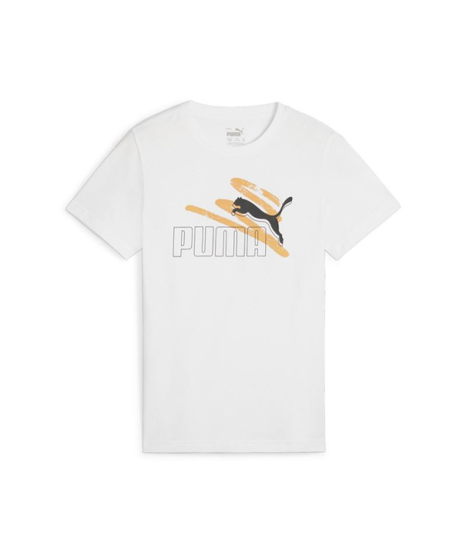 Camiseta Infantil Puma Essential+ AB verão Branco