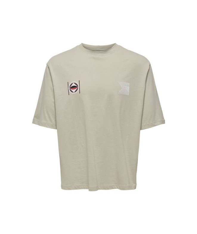 Camiseta Only & Sons Onslenny Ovz Element Bege...