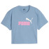 Camiseta Puma Girls Cropped Zen Blue Infantil
