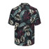 Camisa Only & Sons Corte Regular Colar Cubano Preto Homem