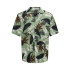 Camisa Only & Sons Regular Fit Cuban Collar Verde Homem