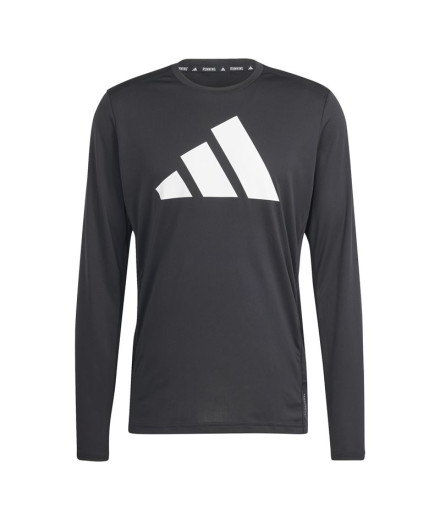 Camiseta by Running adidas Run It Ls Homem Black