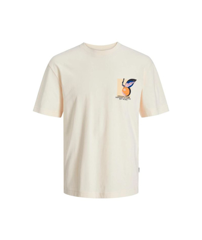 Camiseta Infantil Jack And Jones Tampa Back Bege