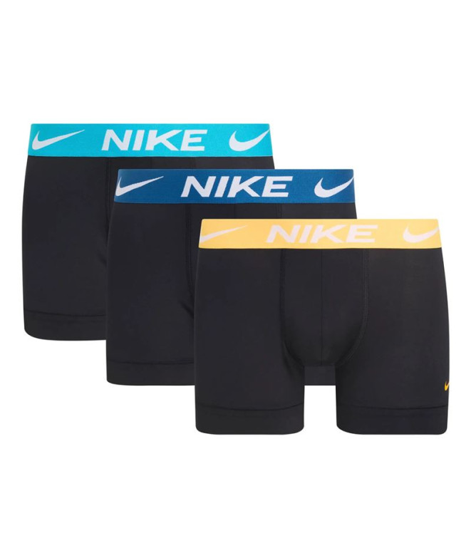 Cuecas Nike Homem Tronco 3Pk Preto/Amarelo/Azul