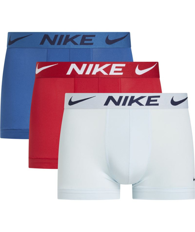 Cuecas Nike Homem Baú 3Pk Azul/Vermelho