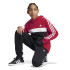 Moletom adidas camisola com capuz 3Bandas Tib Fleece Infantil Vermelho