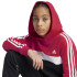 Moletom adidas camisola com capuz 3Bandas Tib Fleece Infantil Vermelho