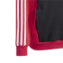 Moletom adidas camisola com capuz 3Bandas Tib Fleece Infantil Vermelho
