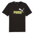 Camiseta Puma Essentials + 2 Col Preto amarelado Homem