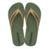 Chinelos Ipanema Bossa Soft V Mulher Verde/Dourado