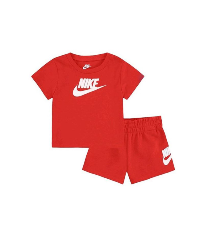 Conjunto Nike Club & Short Set Infantil Vermelho