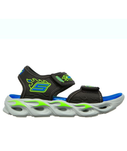 Sandálias Skechers Lights Thermo-Splash - Calor Menino Preto