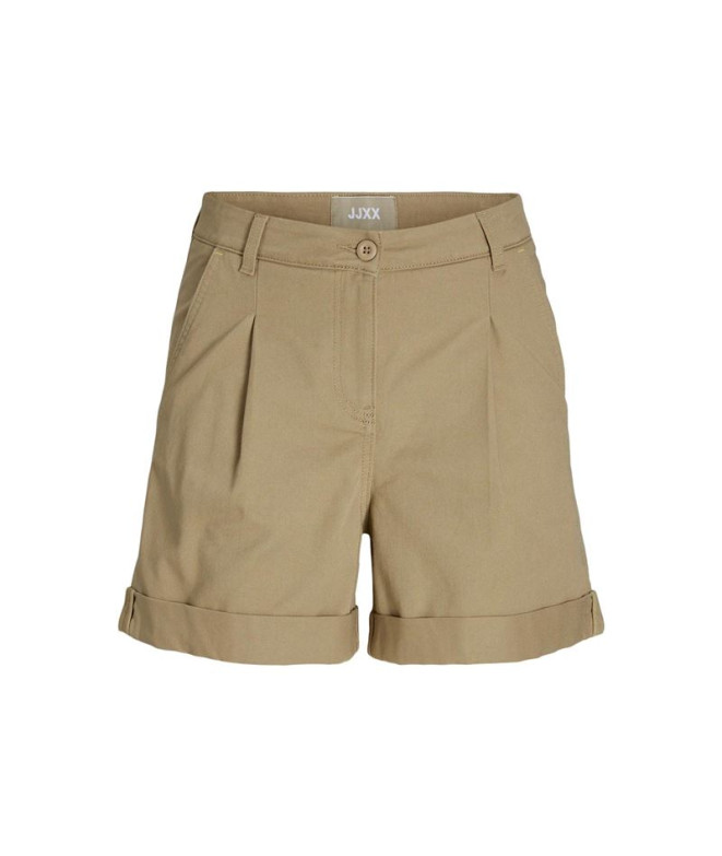 Calça Jack & Jones Jxmaddy Rlx Ctn Hw Bege