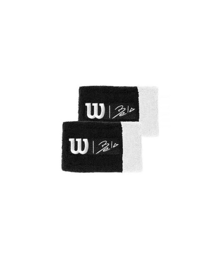 Pulseiras de pulso Wilson Bela Extra Wide Preto Branco