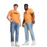 Camiseta Puma Essentials+ 2 Col Logo Laranja Homem