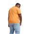 Camiseta Puma Essentials+ 2 Col Logo Laranja Homem