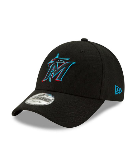 Boné New Era Miami Marlins League 9FORTY Preto