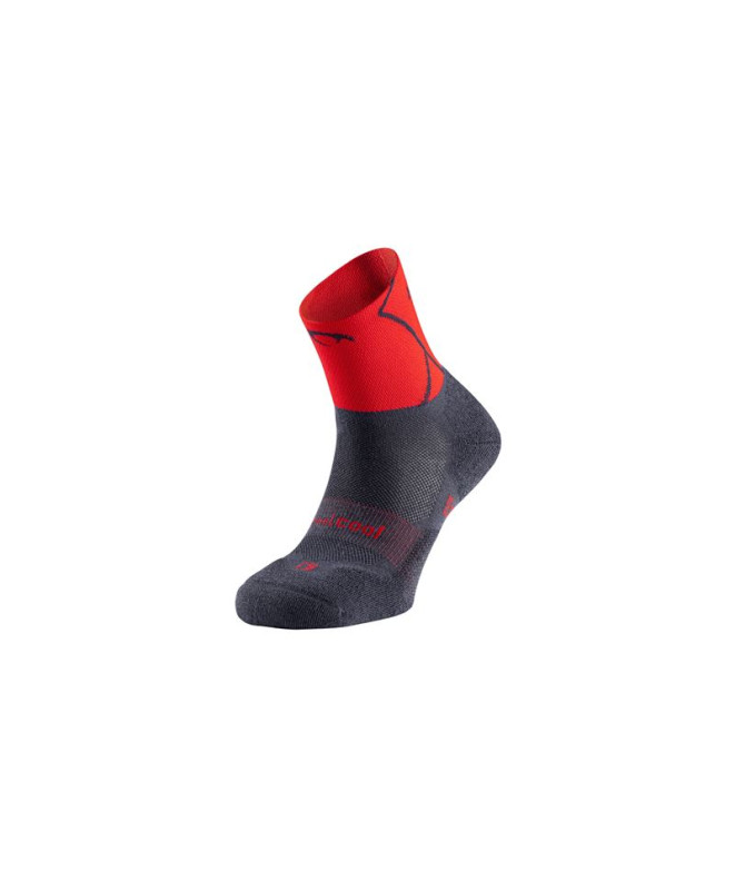 Meias de Trail Lurbel Track Four Marengo/Vermelho