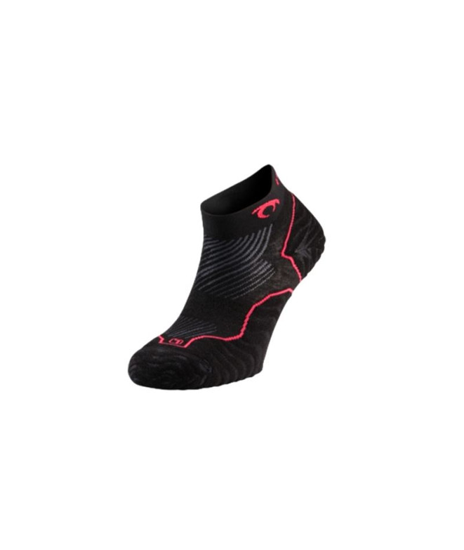 Meias de Running Lurbel Tiwar Two Preto/Fúcsia
