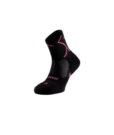 Meias de Trail Lurbel Track Four Preto/Fúcsia