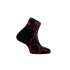 Meias de Trail Lurbel Desafio Three Preto/Vermelho