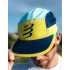 Boné Running de Compressport 5 Panel Light Eggshell Blue/Green