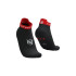 Meias Running de Compressport Pro Racing v4.0 Run Low Preto/Vermelho