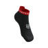 Meias Running de Compressport Pro Racing v4.0 Run Low Preto/Vermelho